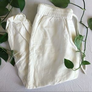 J. Crew white linen pants